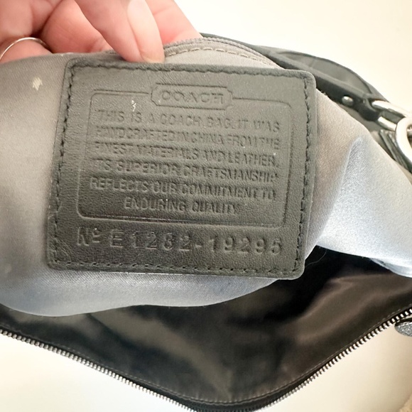 COACH Kristin Black Luxury Leather Large Satchel Bag - Picture 6 of 7